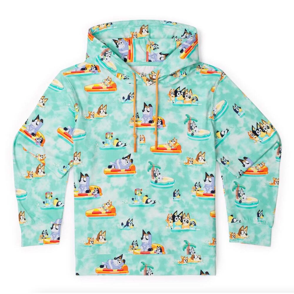 NWT RSVLTS x Bluey Everybody in the Pool Youth Performance Hoodie 2XL